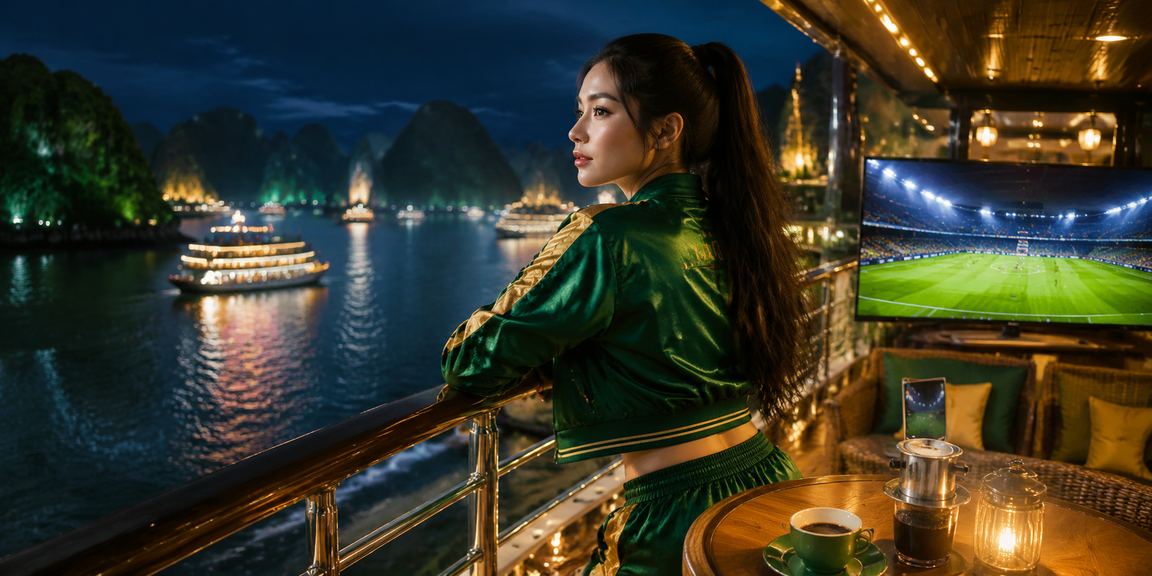 Người chơi cá cược bóng đá tại Hạ Long trên thiết bị di động trong quán cà phê