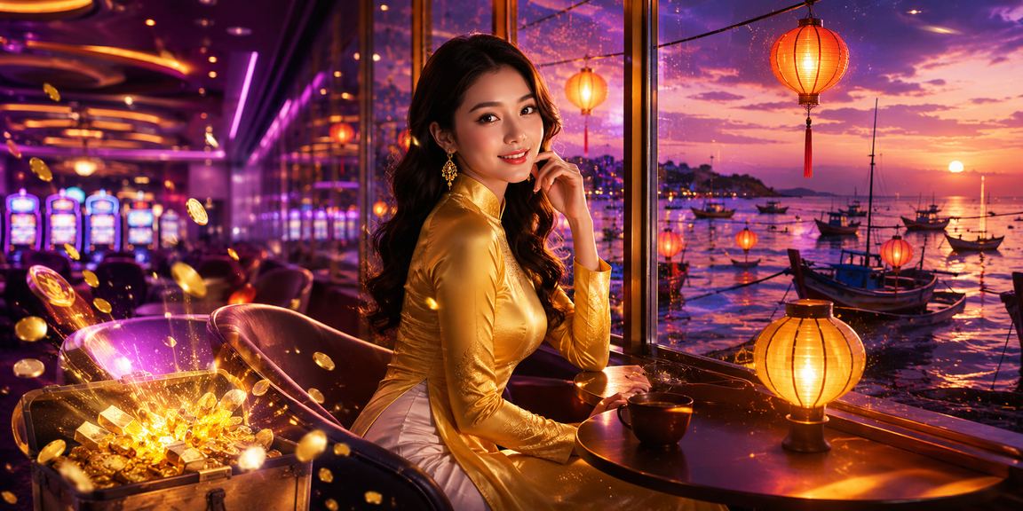 Không gian giải trí casino trực tuyến đậm chất Việt Nam tại Hội An với áo dài truyền thống